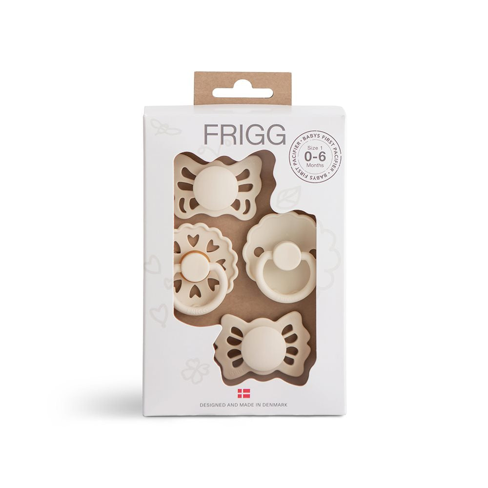 FRIGG првите цуцли за бебе - пакување од 4 - Крем