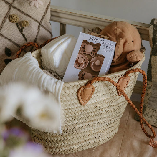 FRIGG првите цуцли за бебе - пакување од 4 - Румена