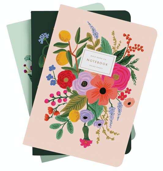 Rifle Paper Co - Тетратки со конец (сет од 3) - Градина