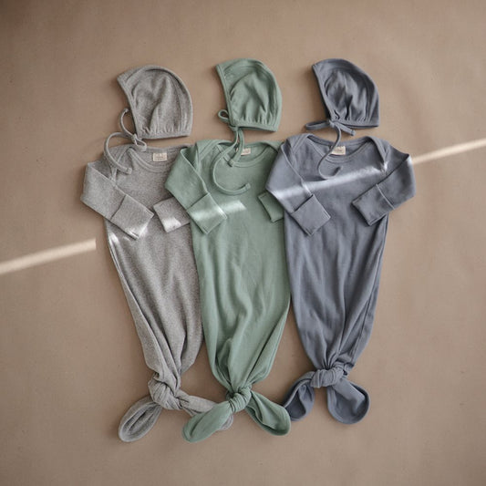 Ребраста бонет капа - Сива