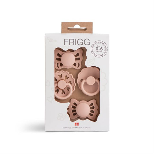 FRIGG првите цуцли за бебе - пакување од 4 - Румена