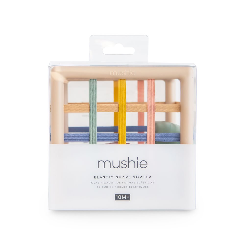 Mushie - Еластичната кутија за сортирање форми