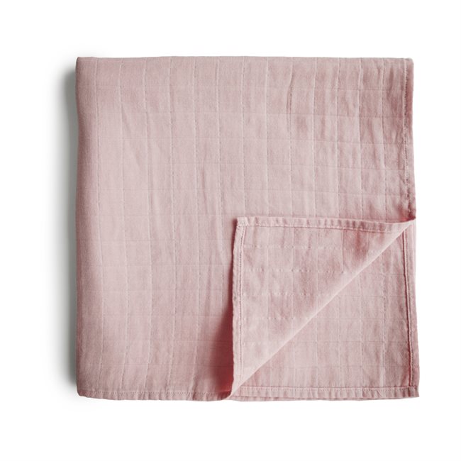 Муслин прекривка од органски памук - Ванила розева