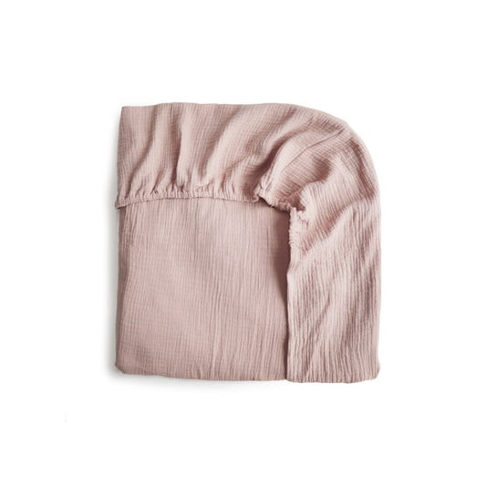 Муслин чаршаф за креветче - Румено розева