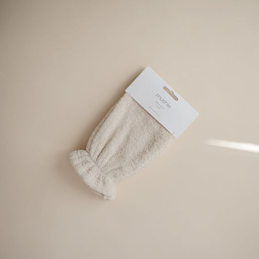 Сет од две ракавици за бањање од органски памук - Магла